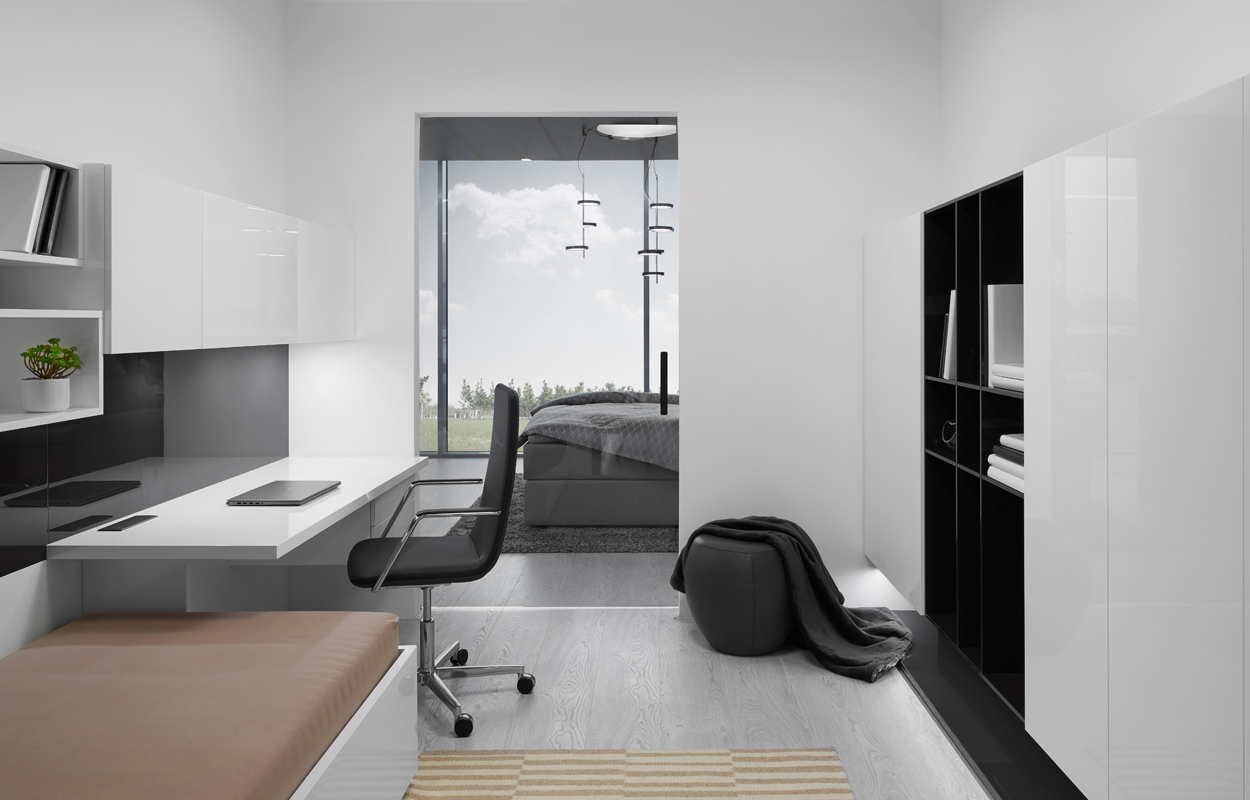 Hanák nábytek Minimalist student room