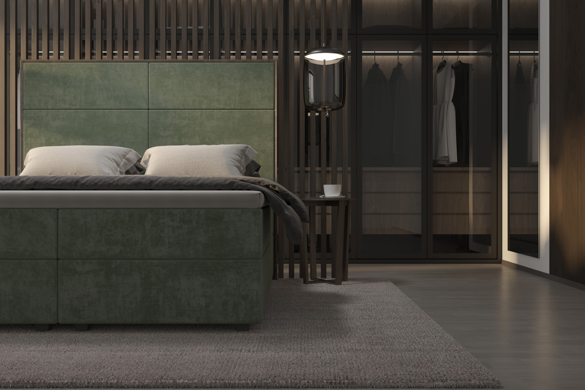 Hanák nábytek LUTON bedroom in veneered or lacquered design