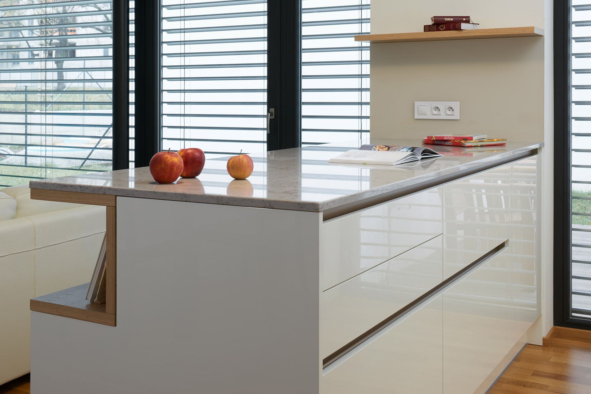Hanák Furniture realization of white kitchen